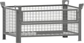 Gitterbehälter RAL7005 B1200xT800xH600 mm Nutzlast 1t Auflast 4t 1/2 Klappe Produktbild