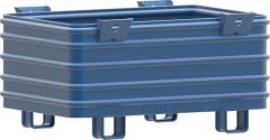 Stapelbehälter RAL5010 B1200xT800xH620 mm Nutzlast 2t Auflast 8t u-förmige Füße Produktbild