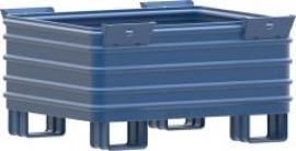 Stapelbehälter RAL5010 B1200xT1000xH650 mm Nutzlast 2t Auflast 8t u-förmige Füße Produktbild