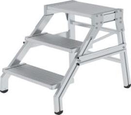 Alu-Montagetritt 3 Stufen starr Podesthöhe 0,60 m Arbeitshöhe bis 2,60 m Produktbild