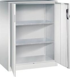 Beistellschrank B930xT500xH1200 mm RAL 7035, 2 Fachböden Tragkraft 70kg Produktbild