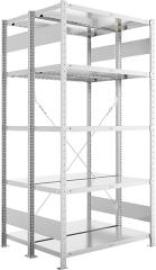 Doppel-Steckregal CLIP B1000xT2x400xH2000 mm Grundfeld 2x5 Böden vzk Fachlast 230kg META Produktbild