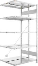 Doppel-Steckregal CLIP B1000xT2x400xH2000 mm Anbaufeld 2x5 Böden vzk Fachlast 230kg META Produktbild