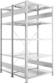 Doppel-Steckregal CLIP B1000xT2x600xH2000 mm Grundfeld 2x5 Böden vzk Fachlast 230kg META Produktbild