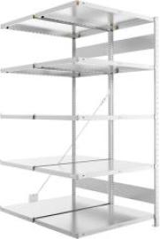 Doppel-Steckregal CLIP B1000xT2x600xH2000 mm Anbaufeld 2x5 Böden vzk Fachlast 230kg META Produktbild