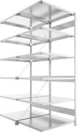 Doppel-Steckregal CLIP B1000xT2x800xH2500 mm Anbaufeld 2x6 Böden vzk Fachlast 230kg META Produktbild