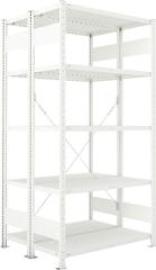 Doppel-Steckregal CLIP B1000xT2x400xH2000 mm Grundfeld 2x5 Böden RAL7035 Fachlast 230kg Produktbild