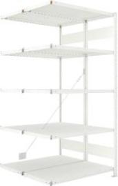 Doppel-Steckregal CLIP B1000xT2x500xH2000 mm Anbaufeld 2x5 Böden RAL7035 Fachlast 230kg Produktbild