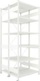 Doppel-Steckregal CLIP B1000xT2x500xH2500 mm Grundfeld 2x6 Böden RAL7035 Fachlast 230kg Produktbild