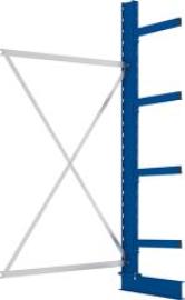 Kragarmregal M Anbaufeld B1300xT500xH2500 mm einseitig RAL 5010 4 Arme Traglast 430kg Produktbild