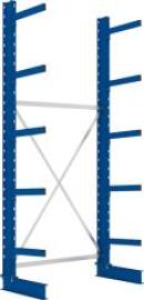 Kragarmregal M Grundfeld B1300xT500xH3000 mm einseitig RAL 5010 5 Arme Traglast 430kg Produktbild