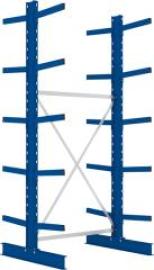 Kragarmregal M Grundfeld B1300xT2x500xH3000 mm doppelseitig RAL 5010 2x5 Arme Traglast 430kg Produktbild