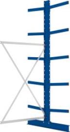 Kragarmregal M Anbaufeld B1300xT2x600xH3000 mm doppelseitig RAL 5010 2x5 Arme Traglast 355kg Produktbild