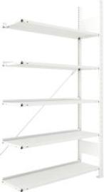 Steckregal Meta-COMPACT B1000xT300xH1850 mm Anbaufeld 5 Böden RAL703560 Ordner je Regalfeld Produktbild