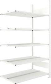 Steckregal Meta-COMPACT B1000xT600xH1850 mm Anbaufeld 5 Böden RAL7035120 Ordner je Regalfeld Produktbild