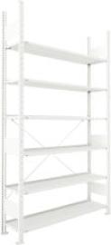 Steckregal Meta-COMPACT B1250xT300xH2200 mm Grundfeld 6 Böden RAL703590 Ordner je Regalfeld Produktbild