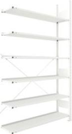 Steckregal Meta-COMPACT B1250xT300xH2200 mm Anbaufeld 6 Böden RAL703590 Ordner je Regalfeld Produktbild
