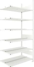 Steckregal Meta-COMPACT B1000xT600xH2200 mm Anbaufeld 6 Böden RAL7035144 Ordner je Regalfeld Produktbild