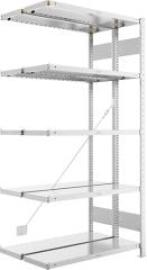 Doppel-Steckregal CLIP B1000xT2x300xH2000 mm Anbaufeld 2x5 Böden vzk Fachlast 230kg META Produktbild