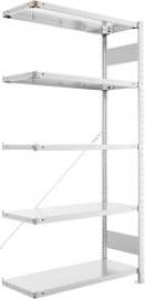 Steckregal Meta-CLIP S3 B1000xT400xH2000 mm Anbaufeld 5 Böden vzk Fachlast 100kg Produktbild