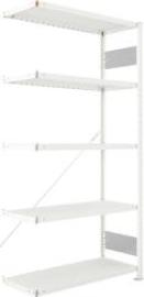 Steckregal Meta-CLIP S3 B1000xT400xH2000 mm Anbaufeld 5 Böden RAL7035 Fachlast 230kg Produktbild