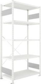 Steckregal Meta-CLIP S3 B1000xT500xH2000 mm Grundfeld 5 Böden RAL7035 Fachlast 230kg Produktbild