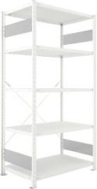 Steckregal Meta-CLIP S3 B1000xT600xH2000 mm Grundfeld 5 Böden RAL7035 Fachlast 230kg Produktbild