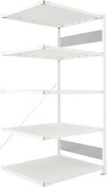 Steckregal Meta-CLIP S3 B1000xT800xH2000 mm Anbaufeld 5 Böden RAL7035 Fachlast 230kg Produktbild