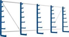 Langgutregal ATLAS ST B5400xT500xH2000 mm einseitig RAL 5010 5 Arme Traglast 150kg Produktbild