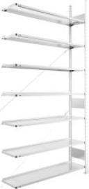 Steckregal Meta-COMPACT B1250xT300xH2500 mm Anbaufeld 7 Böden vzk 105 Ordner je Regalfeld Produktbild