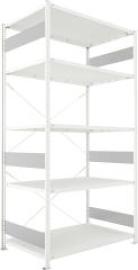 Steckregal Meta-CLIP S3 B1300xT800xH2000 mm Grundfeld 4 Böden RAL7035 Fachlast 230kg Produktbild