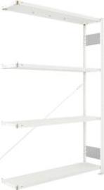 Steckregal Meta-CLIP S3 B1300xT300xH2000 mm Anbaufeld 4 Böden RAL7035 Fachlast 230kg Produktbild