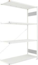 Steckregal Meta-CLIP S3 B1300xT500xH2000 mm Anbaufeld 4 Böden RAL7035 Fachlast 230kg Produktbild