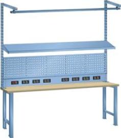Aufbau für Werkbank RAL 5012 B2000xH1590mm Typ DE/Schutzkontakt Produktbild