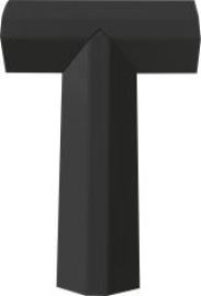 T-Stück Kabelbrücke B300xT200xH20 mm 1 Kammer H16xB18 mm schwarz Produktbild