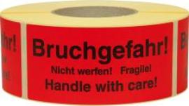 Hinweis Etiketten Bruchgefahr 1.000 Stk/Rolle Produktbild