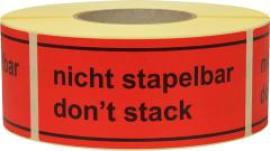 Hinweis Etiketten nicht stapelbar 1.000 Stk/Rolle Produktbild