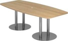 Konferenztisch 220x103/83Eiche/Chrom Produktbild