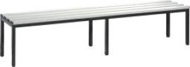Sitzbank mit 6 Füßen B1960xT353xH420 mm RAL 7021/Kst.-Leisten ohne Schurost CP Produktbild