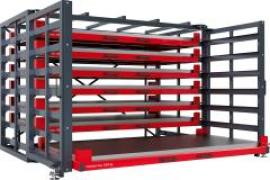 Schubfachregal f Bleche Vorbau klappbar Fachlast 2000kg,Boden gl B2870xT1400xH2310mm Produktbild