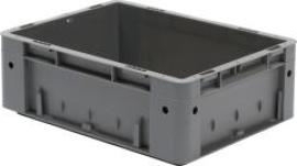 Transport-Stapelkasten B400xT300xH145 mm grau Auflast 600kg ohne Griffloch Produktbild