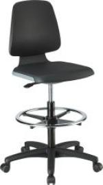 Bimos Arbeitsstuhl Labsit 4, K-Leder anthr. Sitzhöhe 560-810 mm Produktbild