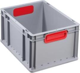EuroBox 422,400x300x220mmGriffe geschl.,grau/rot Produktbild