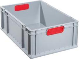 EuroBox 622,600x400x220mmGriffe geschl.,grau/rot Produktbild