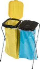 Abfallsamml. 2x120 l m.Deckel schw./gelb Produktbild