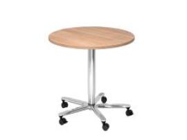 Säulentisch Nussbaum/Chr.D800mm H720-1140mm Produktbild