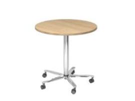 Stehtisch rund D800mm 720-1140 Eiche Gestell Chrom Produktbild