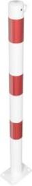 Absperrpfosten rot/weiß H900xD76 mm 1 Öse zum Aufdübeln Produktbild