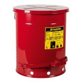 Öl-Entsorgungsbehälter für brennbare Abfälle rot, 53l, mit Fußtritt B408xT514xH408 mm Produktbild