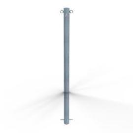 Absperrpfosten verzinkt H1300xD60 mm 2 Ösen zum Einbetonieren Produktbild